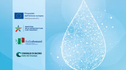 Goccia d'acqua rappresentare l'attività di rilievo allacci