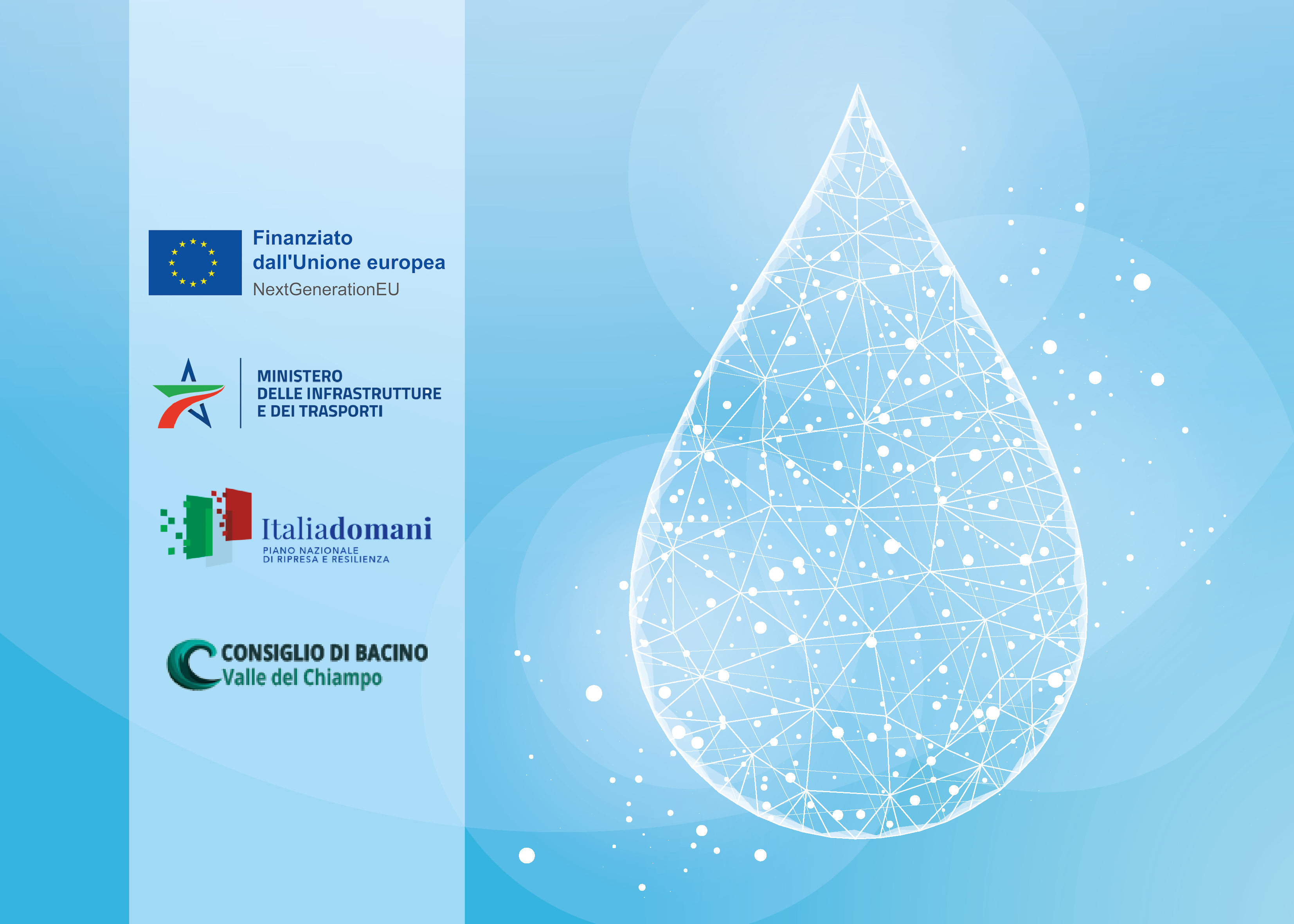 Goccia d'acqua rappresentare l'attività di rilievo allacci