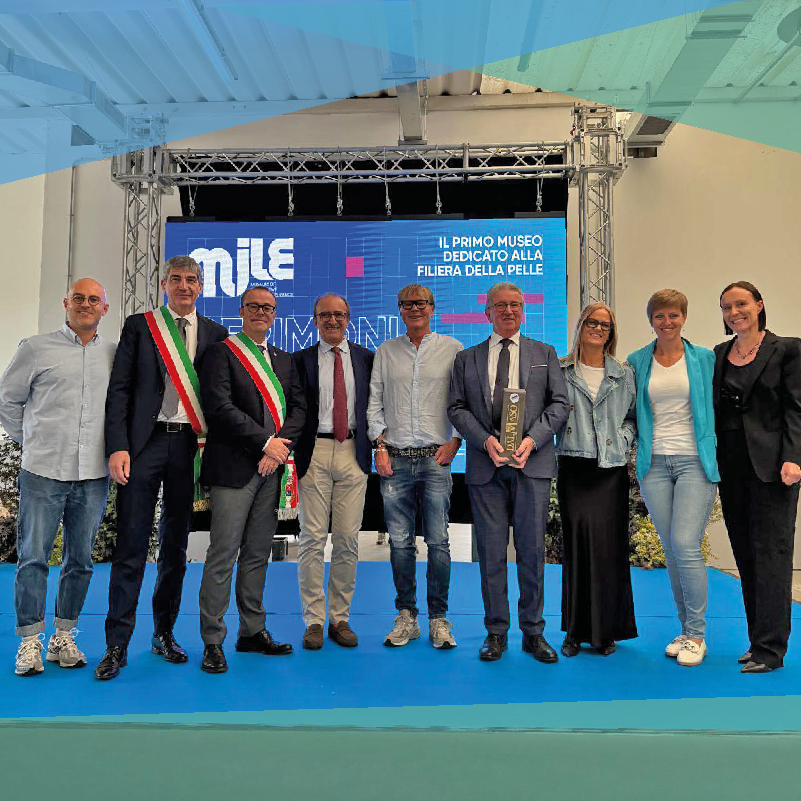Il team di Medio Chiampo all'inaugurazione del Museo
