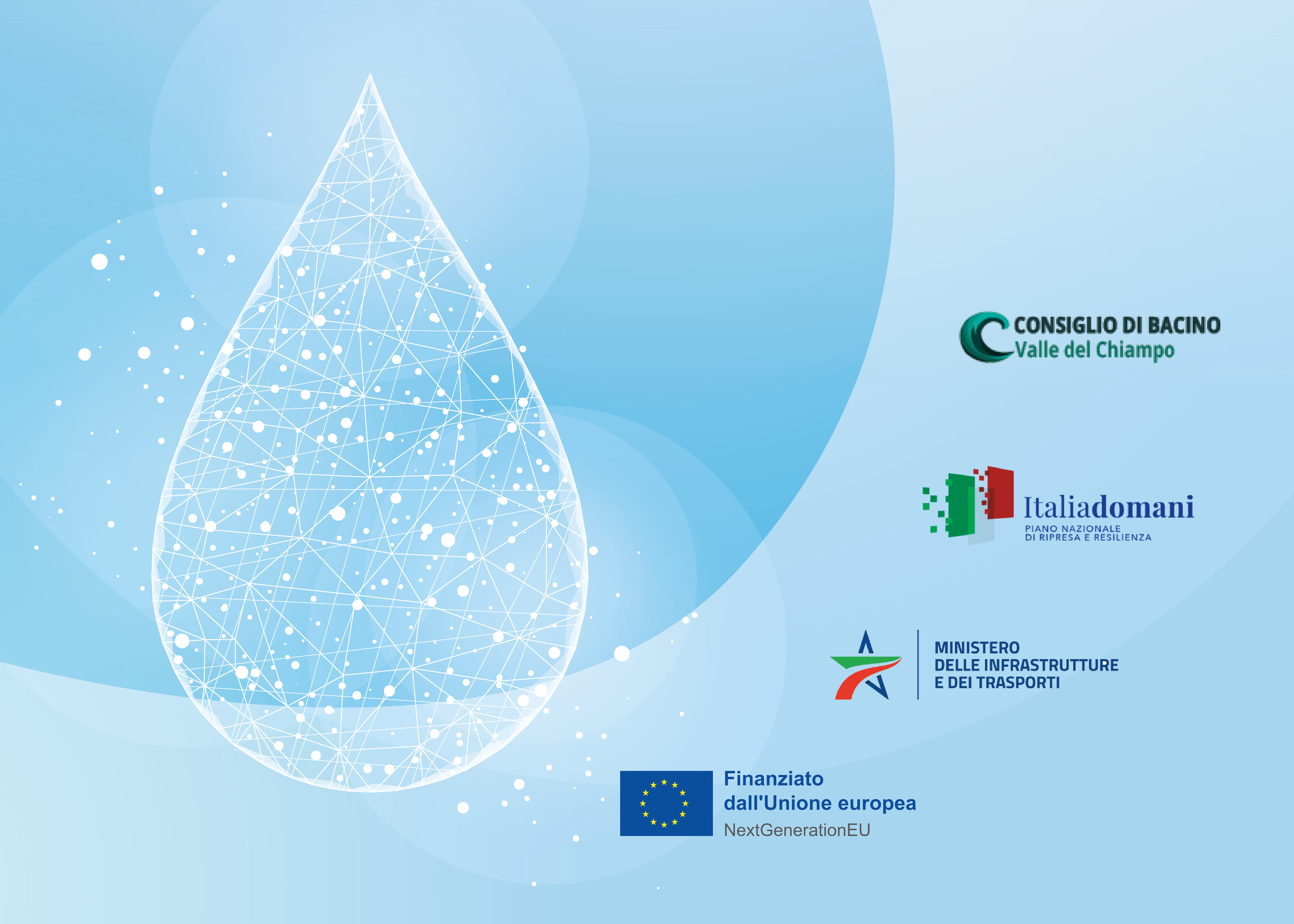 goccia con loghi progetto rilievo allacci PNRR